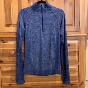 Lululemon Blue long sleeve quarter zip shirt